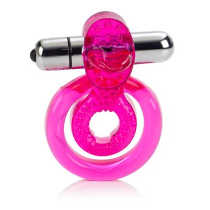 CalExotics Dual Clit Flicker Vibrating Penis Ring Front