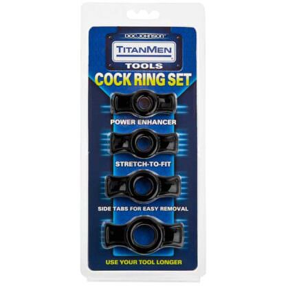 Doc Johnson Titan Men Cock Ring Set Packaging