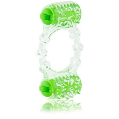 Screaming O ColorPoP Quickie Two-O Vibrating Penis Ring Angled View