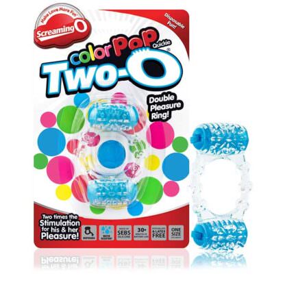 Screaming O ColorPoP Quickie Two-O Vibrating Penis Ring Packaging