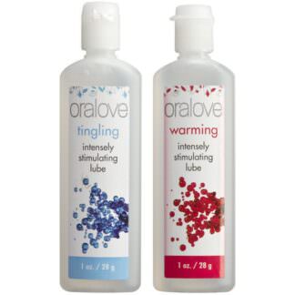 Doc Johnson Oralove Dynamic Duo Tingling Warming Lickable Personal Lubricant