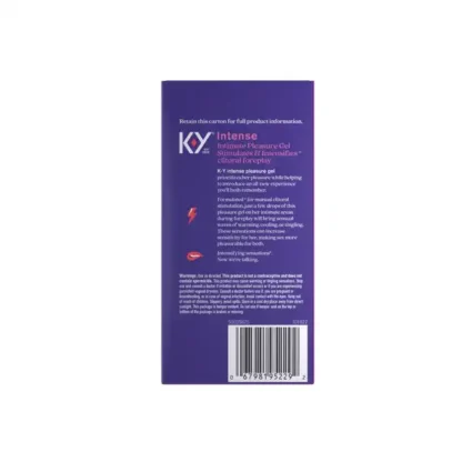 KY Intense Pleasure Gel Packaging Back