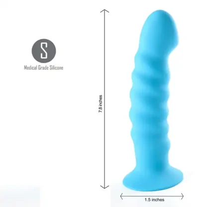Maia Novelties Kendall Silicone Swirled Dildo Size Information