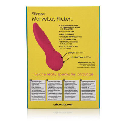 CalExotics Marvelous Flicker Tongue Vibrator Packaging Back
