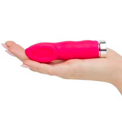 Vedo Toys Luv Plus Bullet Vibrator Held In Palm Of Hand