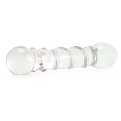 Glas Toy Spiral Staircase Full Tip Glass Dildo Laying Down