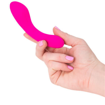 BMS Enterprises Mini Swan Wand Vibrator Held In Hand 1