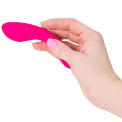 BMS Enterprises Mini Swan Wand Vibrator Held In Hand