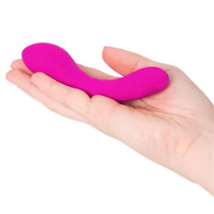 BMS Enterprises Mini Swan Wand Vibrator Held In Palm Of Hand 1