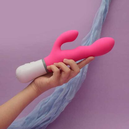 Lovense Nora Rabbit Vibrator Held In Hand