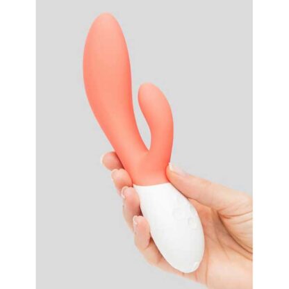 Lelo Ina 3 Rabbit Vibrator Held In Hand