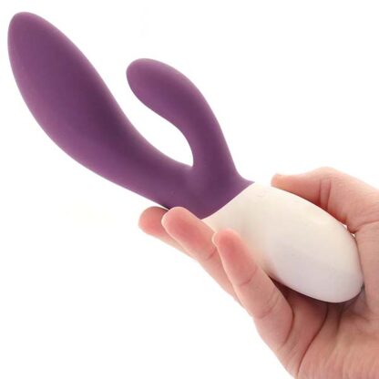 Lelo Ina Wave 2 G-Spot and Clitoral Vibrator Held In Hand