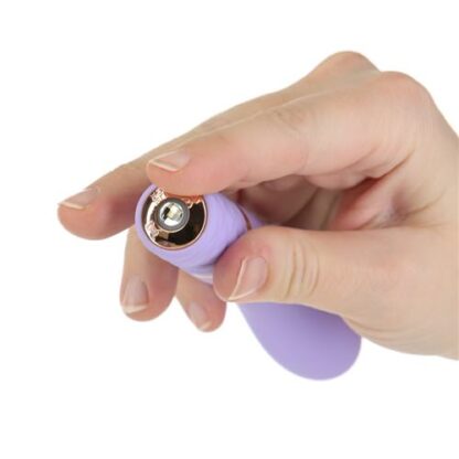 Pillow Talk Sassy Special Edition G-Spot Vibrator Pressing Power Button