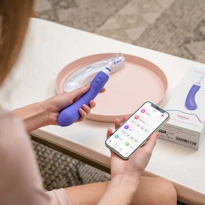 Lovense Hyphy Clitoral and G-Spot Vibrator Being Held