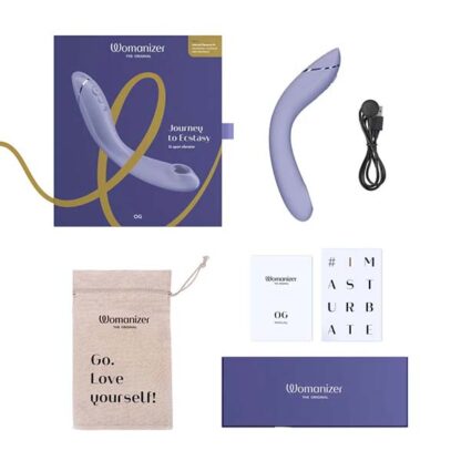Womanizer OG G-Spot Pleasure Air Stimulator Package Contents