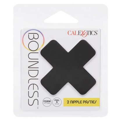CalExotics Boundless 2 Black X Nipple Pasties Packaging Front