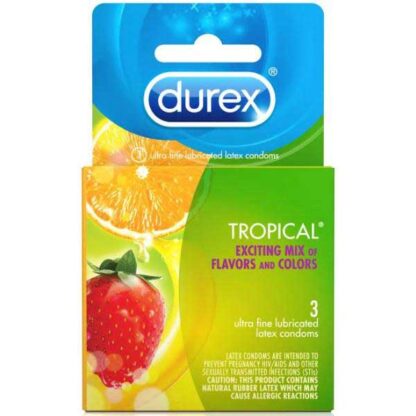 Durex Tropical Flavored Condoms 3 Pack