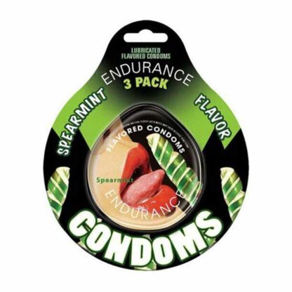 Hott Products Endurance Spearmint Flavored Condoms