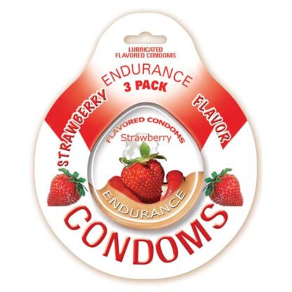 Hott Products Endurance Strawberry Flavored Condoms