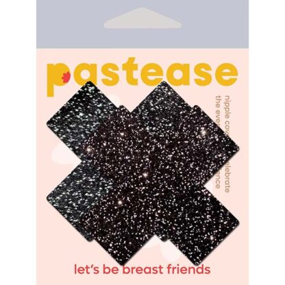 Pastease Black X Sparkling Nipple Pasties Packaging