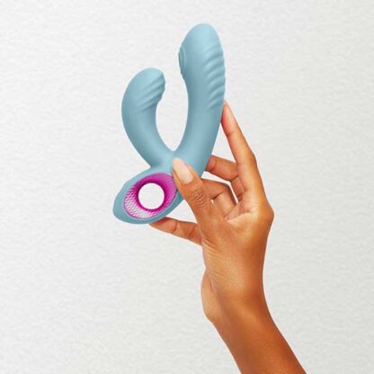 FemmeFunn Cora Thumping Rabbit Vibrator Held In Hand
