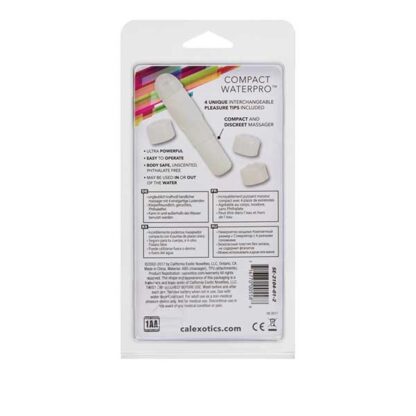 CalExotics Compact WaterPro Pocket Rocket Vibrator Packaging Back