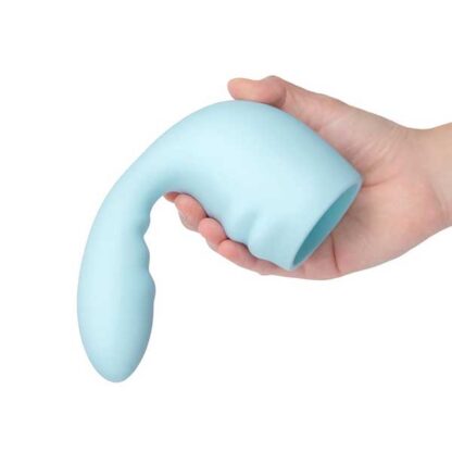 Le Wand Flexi Original Silicone Attachment Held In Hand