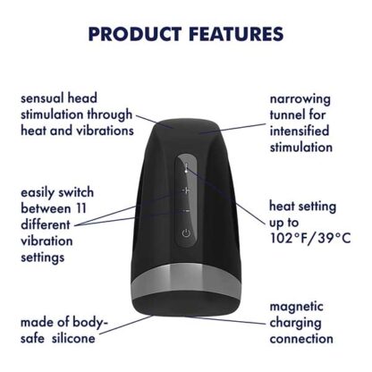 Satisfyer Men Heat Vibration Stroker Features