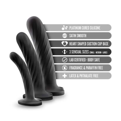 Blush Temptasia Twist Dildo Kit Features