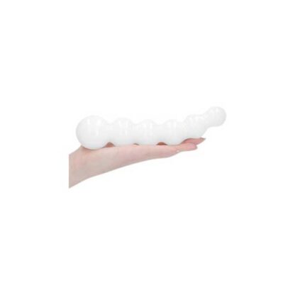 Chrystalino Planets Glass Dildo Held In Hand