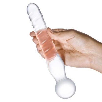 Electric Eel Joystick Glass Dildo Wand Held In Hand