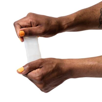 ROMP Mosh Mini Stroker Held and Being Stretched