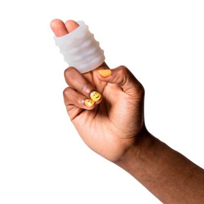 ROMP Mosh Mini Stroker On Two Fingers