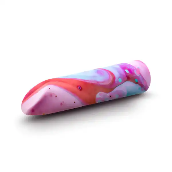 Blush Limited Addiction Fascinate Power Vibe Peach Vibrator Angled Tip Close Up