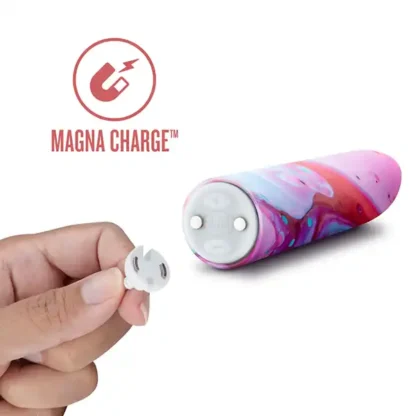 Blush Limited Addiction Fascinate Power Vibe Peach Vibrator Charging Port Close Up