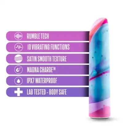 Blush Limited Addiction Fascinate Power Vibe Peach Vibrator Features