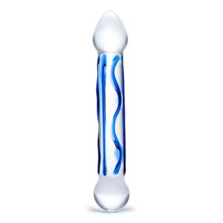 Glas 6.5 Full Tip Textured Glass Dildo