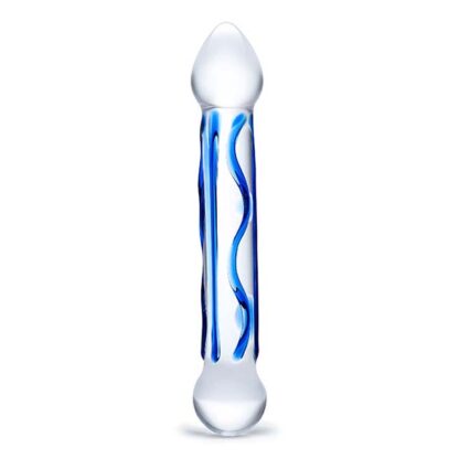 Glas 6.5 Full Tip Textured Glass Dildo