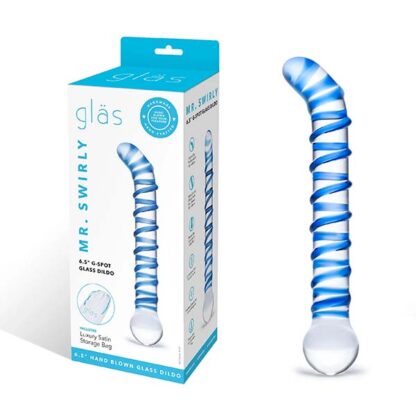 Glas Mr. Swirly 6.5 G-Spot Glass Dildo Packaging