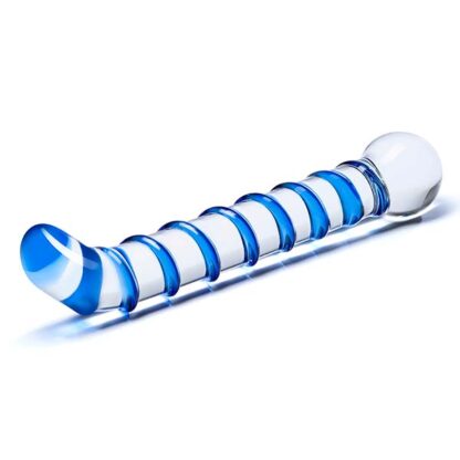 Glas Mr. Swirly 6.5 G-Spot Glass Dildo Side View