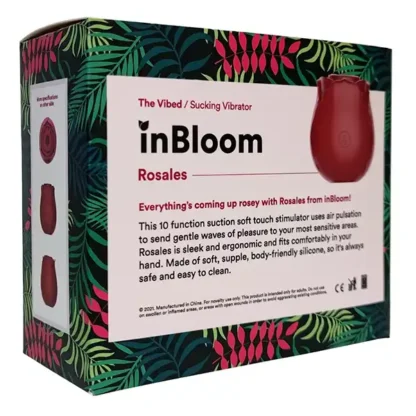inBloom Rosales Rose Clitoral Suction Vibrator Packaging Back