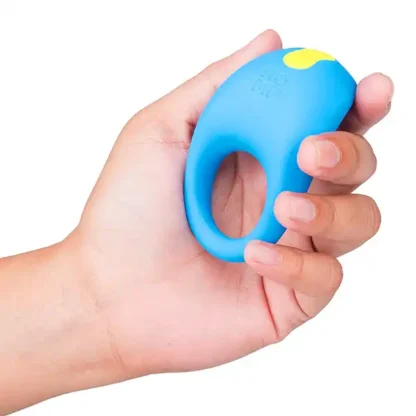 ROMP Juke Rechargeable Silicone Vibrating Penis Ring Held In Hand