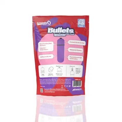 Screaming O 4B Bullet Vibrator Packaging Back