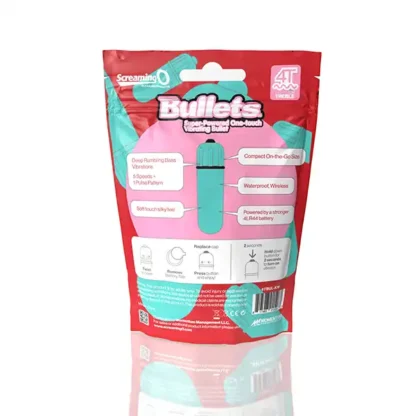Screaming O 4T Bullet Vibrator Packaging Back