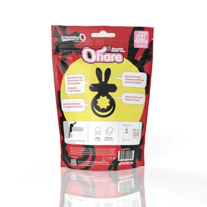 Screaming O 4T Tickle & Tease Ohare Vibrating Ring Packaging Back