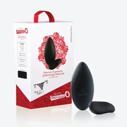 Screaming O Vibrating Panties Premium Ergonomic Remote Panty Set Packaging Front