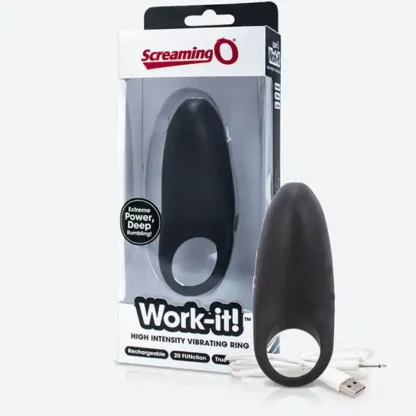 Screaming O Work-It! Vibrating Penis Ring Packaging
