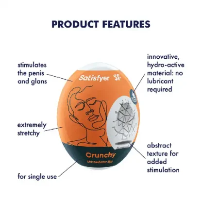 Satisfyer 3-piece Egg Set Masturbator - Crunchy Features