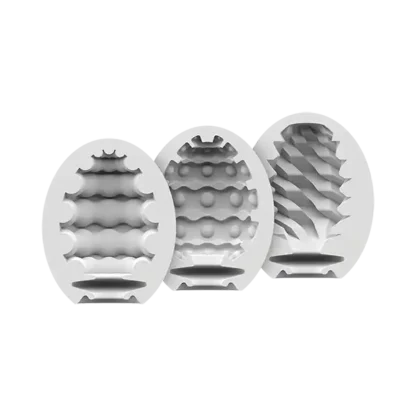 Satisfyer 3-piece Egg Set Masturbator - Riffle, Bubble, Fierce Internal Textures