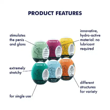 Satisfyer 6-piece Egg Set Masturbator Features